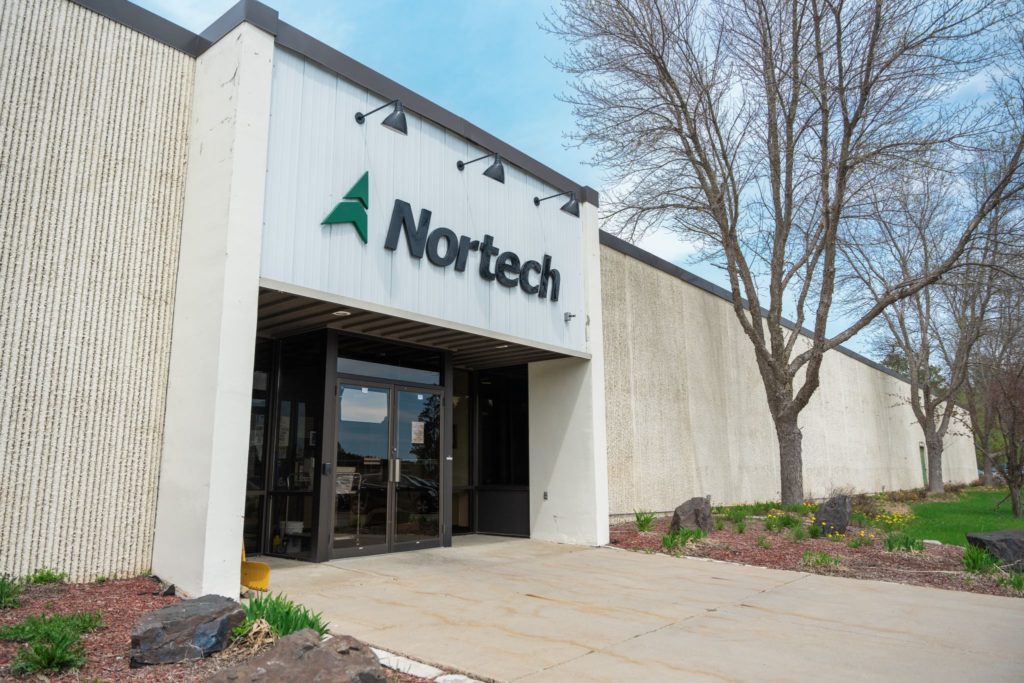 Exterior of Nortech Systems Bemidji, MN facility in May, 2022