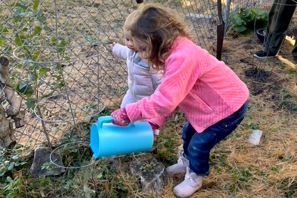 Miller Kids Planting Trees