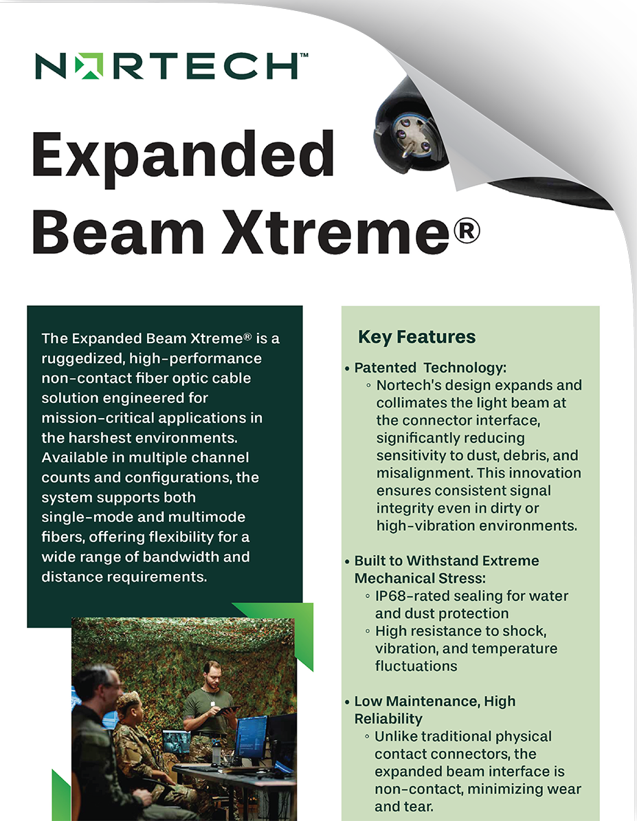 Expanded Beam Fiber Optic Cable Xtreme™ | Nortech